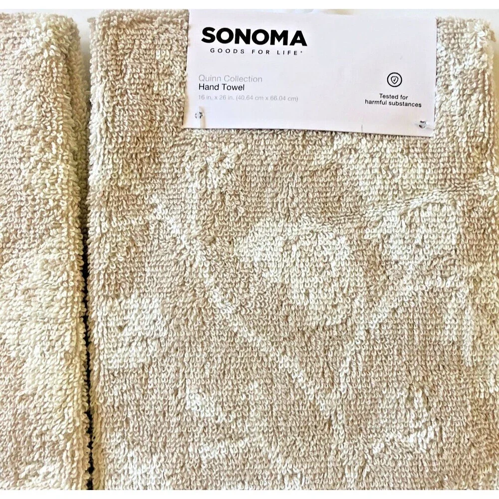 Sonoma Hand Towels Quinn Collection Good for Life French Country Set of 2